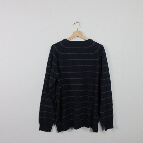 Rails Watkins Men's Pullover Stripe Sweater Wool Blend Navy/Charcoal XL 354 - Picture 2 of 12